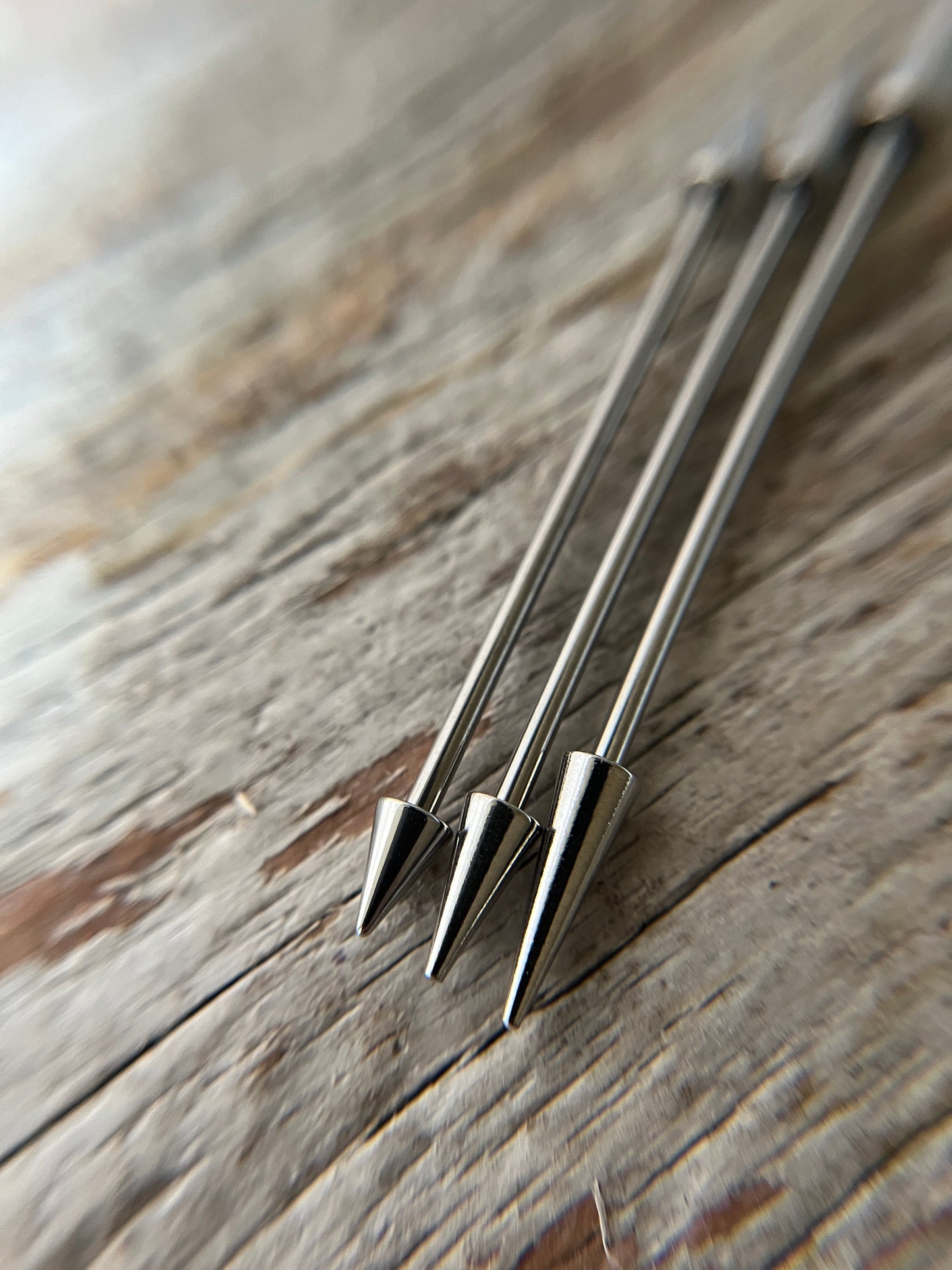 Pick Your Spike Length Solid 316L Surgical Steel Industrial Piercing Barbell