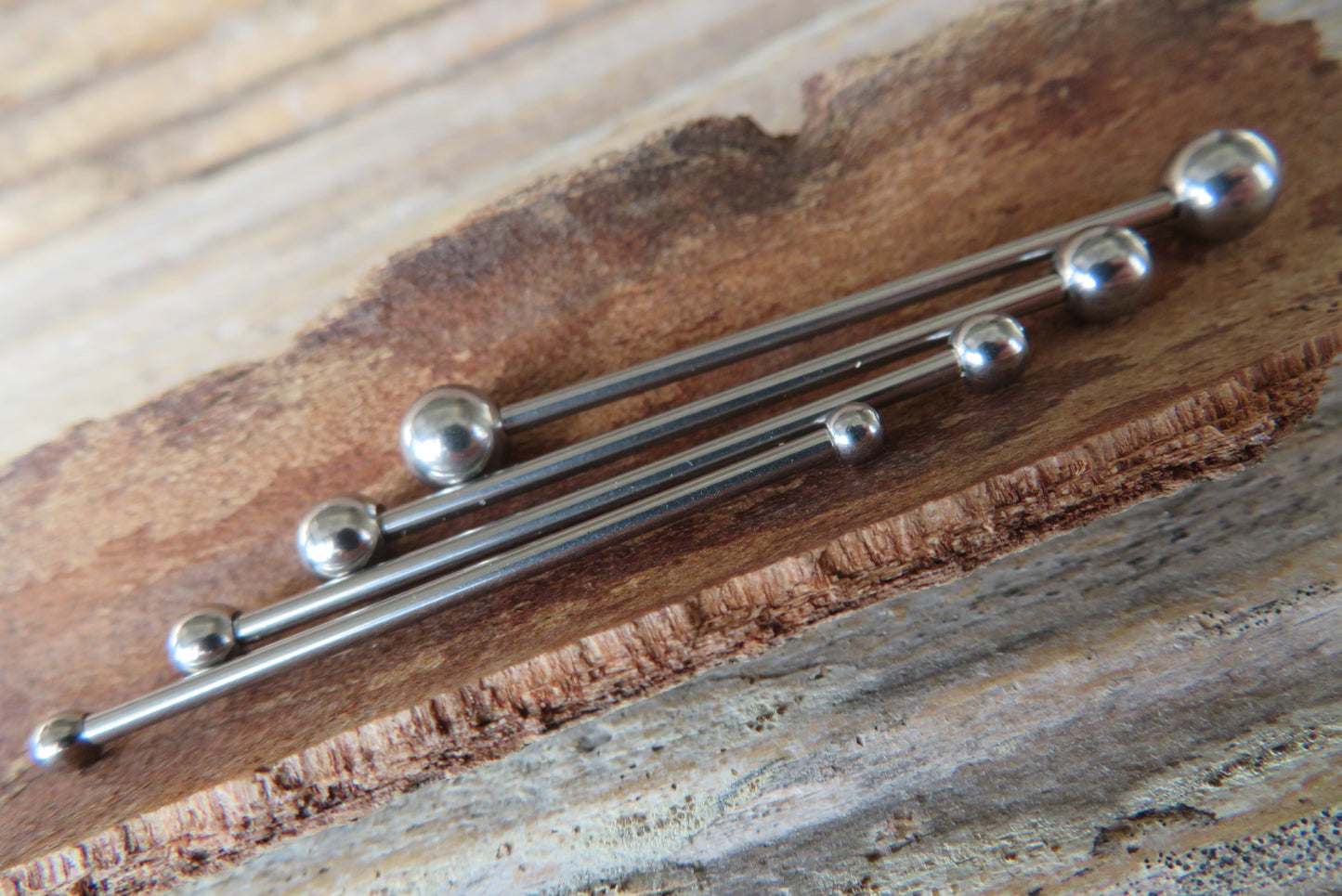 Pick Your Finish Color 14G Industrial Scaffold Piercing Barbell