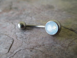 Opalite Belly Ring (White)
