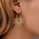 Boho Mandala Earrings (Silver)