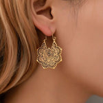 Boho Mandala Earrings (Gold)