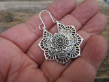 Boho Mandala Earrings (Silver)