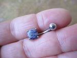 Petite Natural Stone Belly Ring (Sodalite)