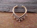 Ethnic Triangle Faux Septum Ring (Rose Gold)