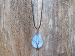 Tree of Life Bronze Wire Wrapped Stone Necklace (Opalite)