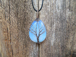 Tree of Life Bronze Wire Wrapped Stone Necklace (Opalite)