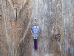 Carved Angel Natural Stone Pendant (Amethyst)