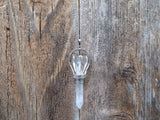 Carved Angel Natural Stone Pendant (Clear Quartz)