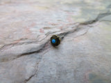 Antique Bronze Opal Nose Bone (Blue)