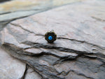 Antique Bronze Opal Nose Bone (Blue)