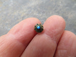 Antique Bronze Opal Nose Bone (Blue)