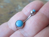 Turquoise Howlite Belly Ring