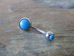 Turquoise Howlite Belly Ring