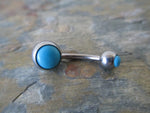 Turquoise Howlite Belly Ring