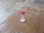 Red Bioflex Flower Gem Piercing