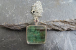 Wish Bottle Stone Chip Pendant (Green Aventurine)