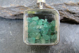Wish Bottle Stone Chip Pendant (Green Aventurine)