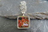 Wish Bottle Stone Chip Pendant (Carnelian)