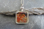 Wish Bottle Stone Chip Pendant (Carnelian)