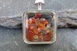 Wish Bottle Stone Chip Pendant (Carnelian)