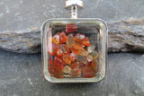 Wish Bottle Stone Chip Pendant (Carnelian)