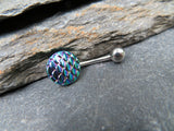 Petite Mermaid Scale Belly Ring (Rainbow)