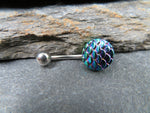 Petite Mermaid Scale Belly Ring (Rainbow)