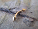 Spiked Eyebrow Ring (Gold)