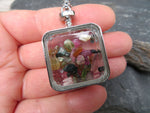 Wish Bottle Stone Chip Pendant (Tourmaline)