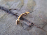 Spiked Eyebrow Ring (Gold)
