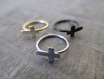 Cross Nose Hoop (Gold)