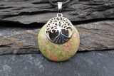 Stone Tree of Life Pendant (Unakite)