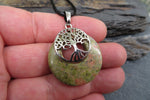 Stone Tree of Life Pendant (Unakite)