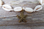 Starfish Cowrie Shell Bracelet (Bronze-White)