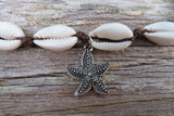 Starfish Cowrie Shell Bracelet (Gold-Brown)