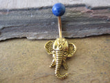 Lapis Lazuli Elephant Belly Ring