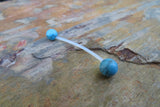 Pregnancy Natural Stone Belly Ring (Turquoise Howlite)