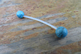 Pregnancy Natural Stone Belly Ring (Turquoise Howlite)