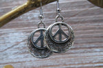 Peace Sign Earrings Lot of Two Pairs
