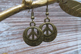 Peace Sign Earrings Lot of Two Pairs