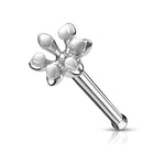 Flower Nose Piercing (White)