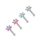 Flower Nose Piercing (White)