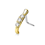 Zirconia Huggie Nose Piercing (Gold)