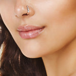 Zirconia Huggie Nose Piercing (Gold)