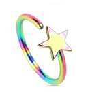 Star Nose Hoop (Rainbow)