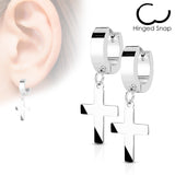 Cross Set Surgical Steel Earrings