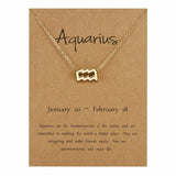 Gold Zodiac Sign Necklace (Taurus)