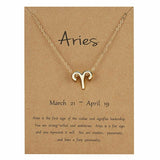 Gold Zodiac Sign Necklace (Taurus)