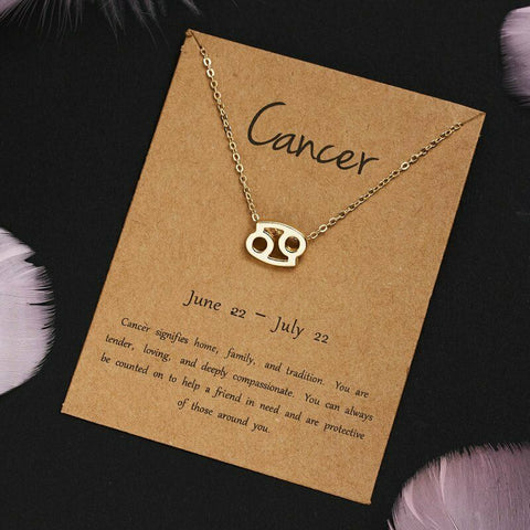 Zodiac Cancer Necklace Gold – Lush Designs Jewellery