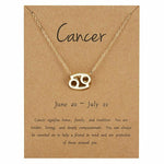 Gold Zodiac Sign Necklace (Taurus)